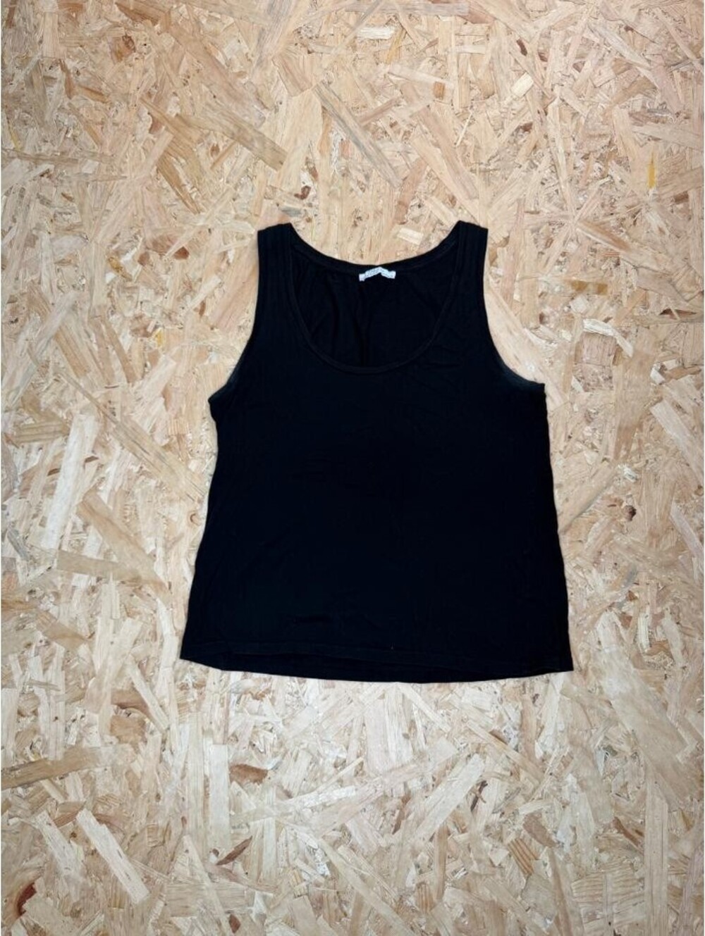 Zara Basic Womens Tank Top Size Medium Black Scoop Neck Sleeveless Knit Cami